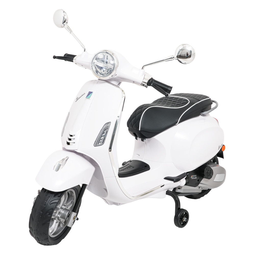 Elektrinis motoroleris Vespa ROMA, White-Elektromobiliai vaikams, Motociklai-e-vaikas
