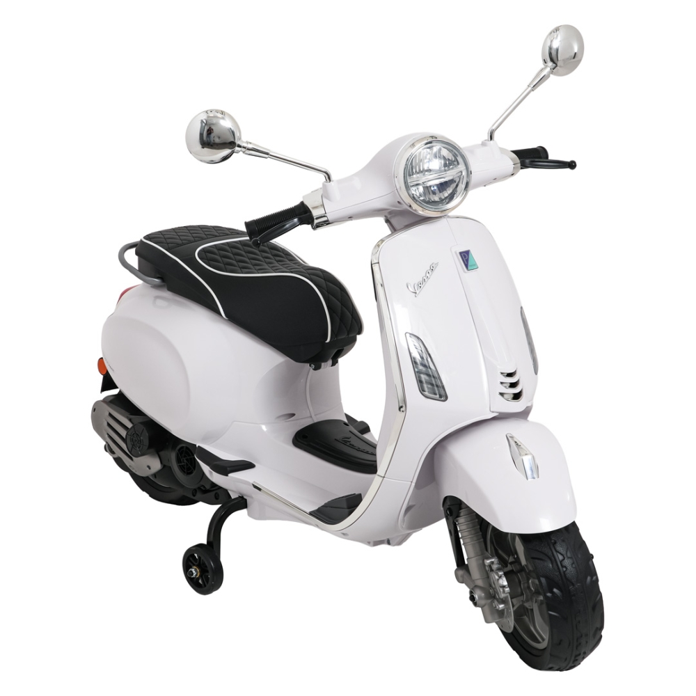 Elektrinis motoroleris Vespa ROMA, White-Elektromobiliai vaikams, Motociklai-e-vaikas