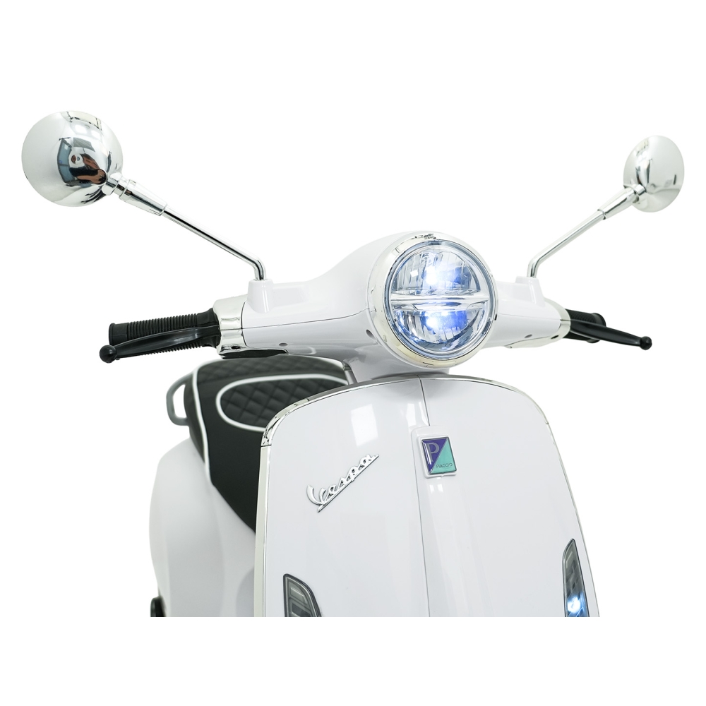 Elektrinis motoroleris Vespa ROMA, White-Elektromobiliai vaikams, Motociklai-e-vaikas