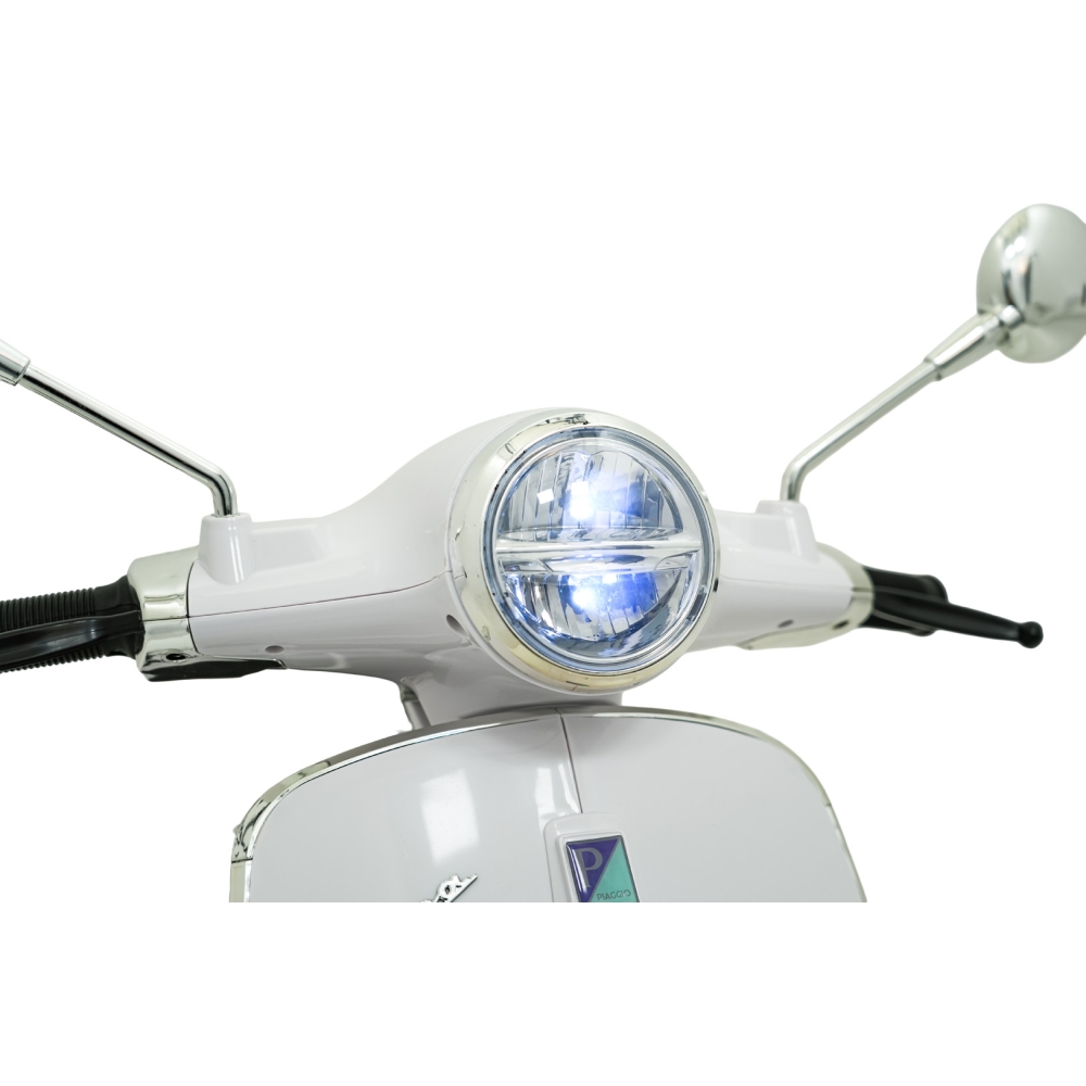 Elektrinis motoroleris Vespa ROMA, White-Elektromobiliai vaikams, Motociklai-e-vaikas