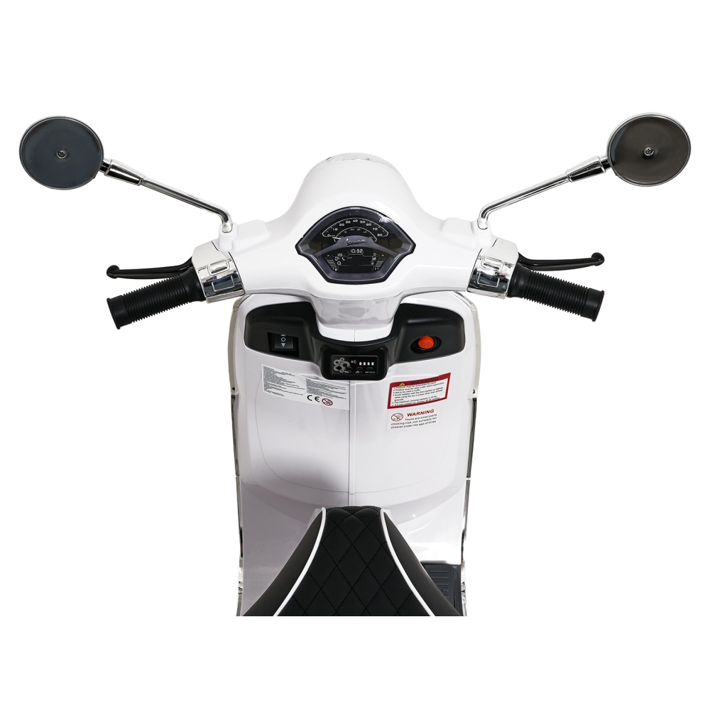 Elektrinis motoroleris Vespa ROMA, White-Elektromobiliai vaikams, Motociklai-e-vaikas
