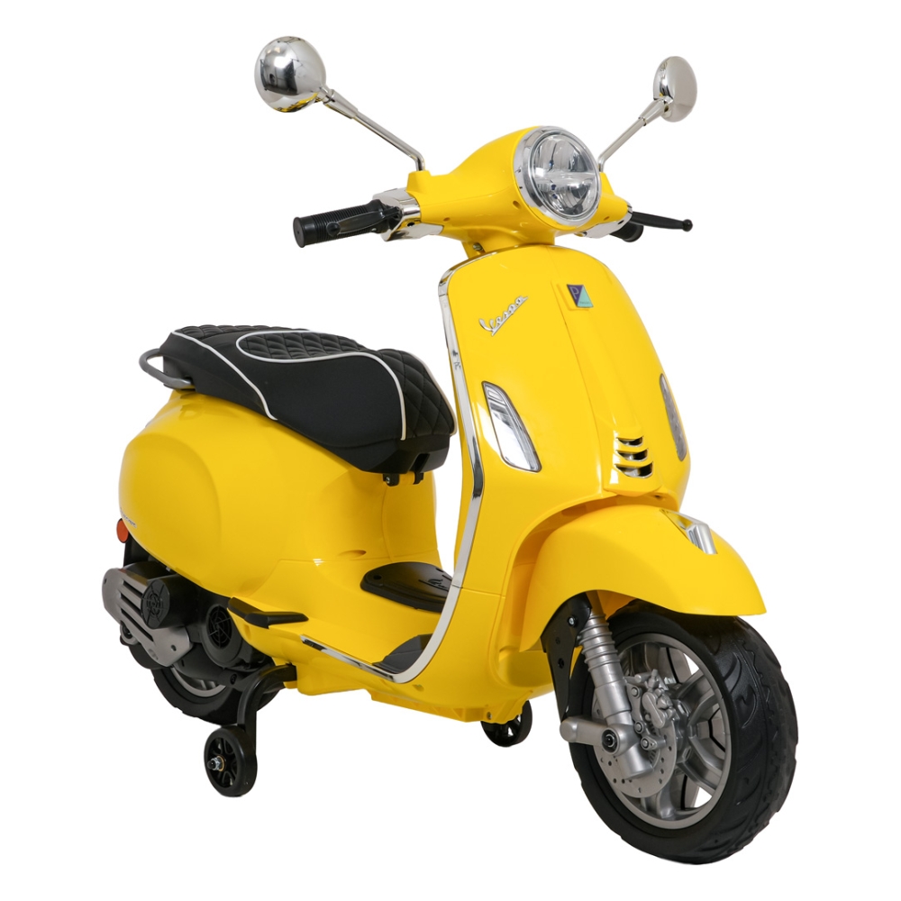 Elektrinis motoroleris Vespa ROMA, Yellow-Elektromobiliai vaikams, Motociklai-e-vaikas