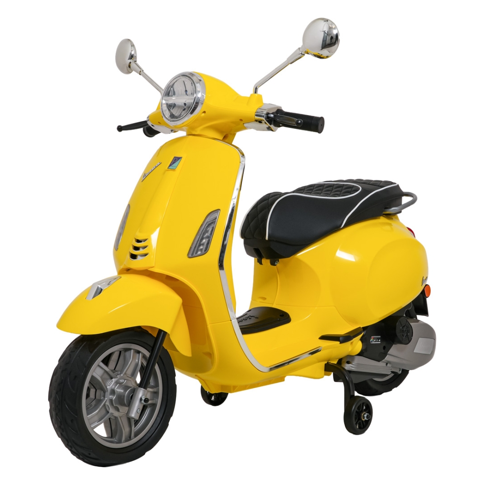 Elektrinis motoroleris Vespa ROMA, Yellow-Elektromobiliai vaikams, Motociklai-e-vaikas
