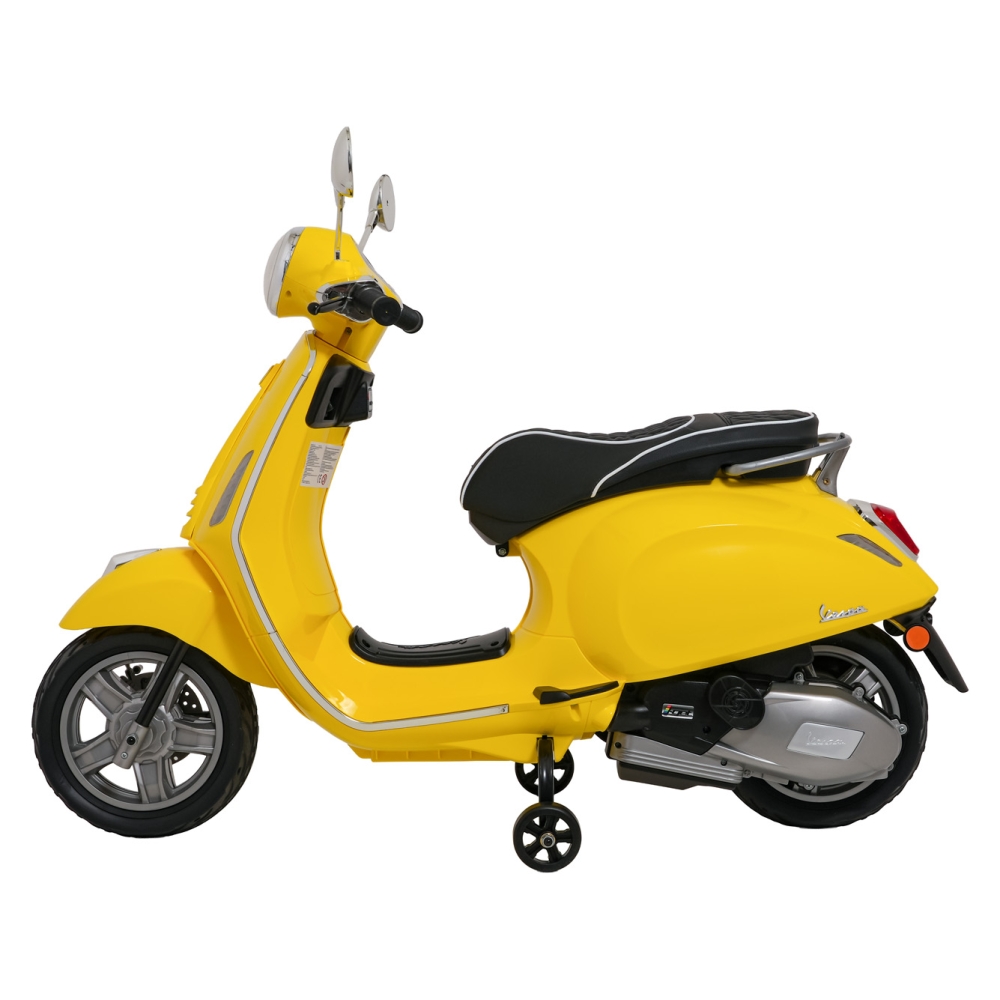 Elektrinis motoroleris Vespa ROMA, Yellow-Elektromobiliai vaikams, Motociklai-e-vaikas