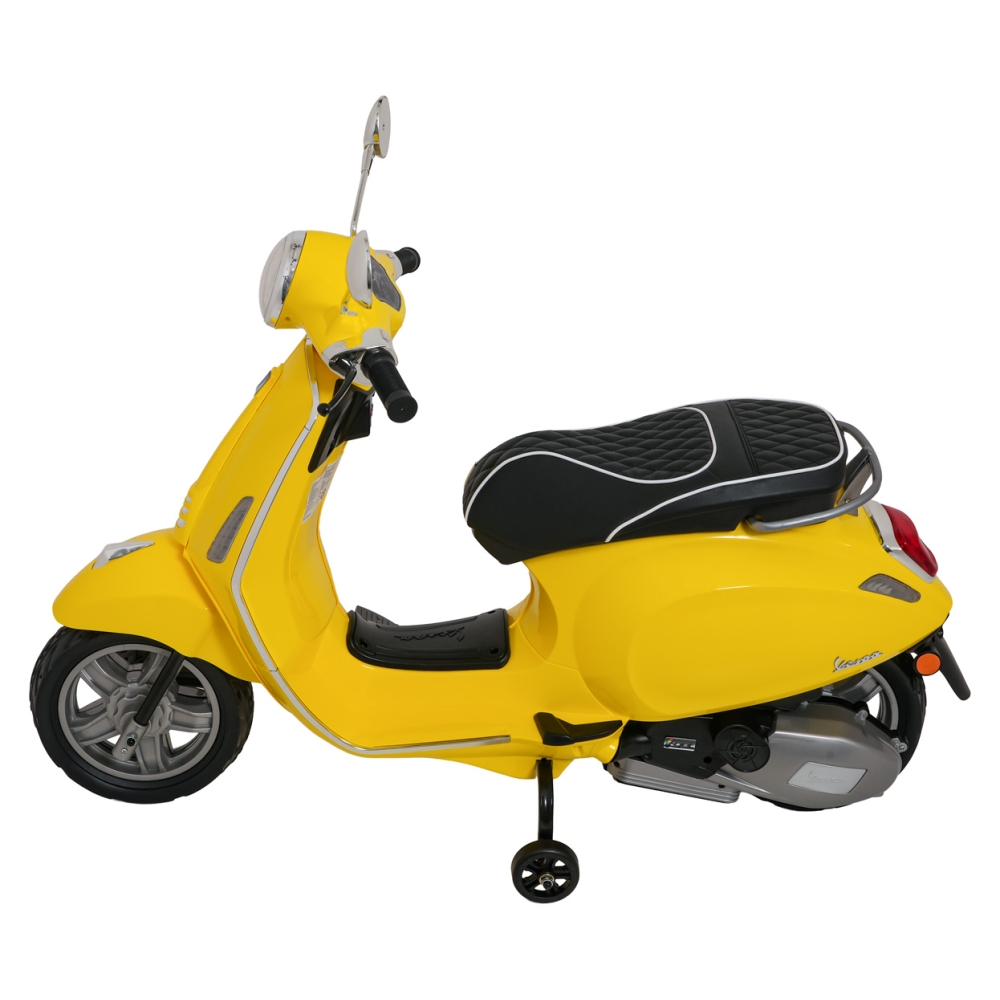 Elektrinis motoroleris Vespa ROMA, Yellow-Elektromobiliai vaikams, Motociklai-e-vaikas