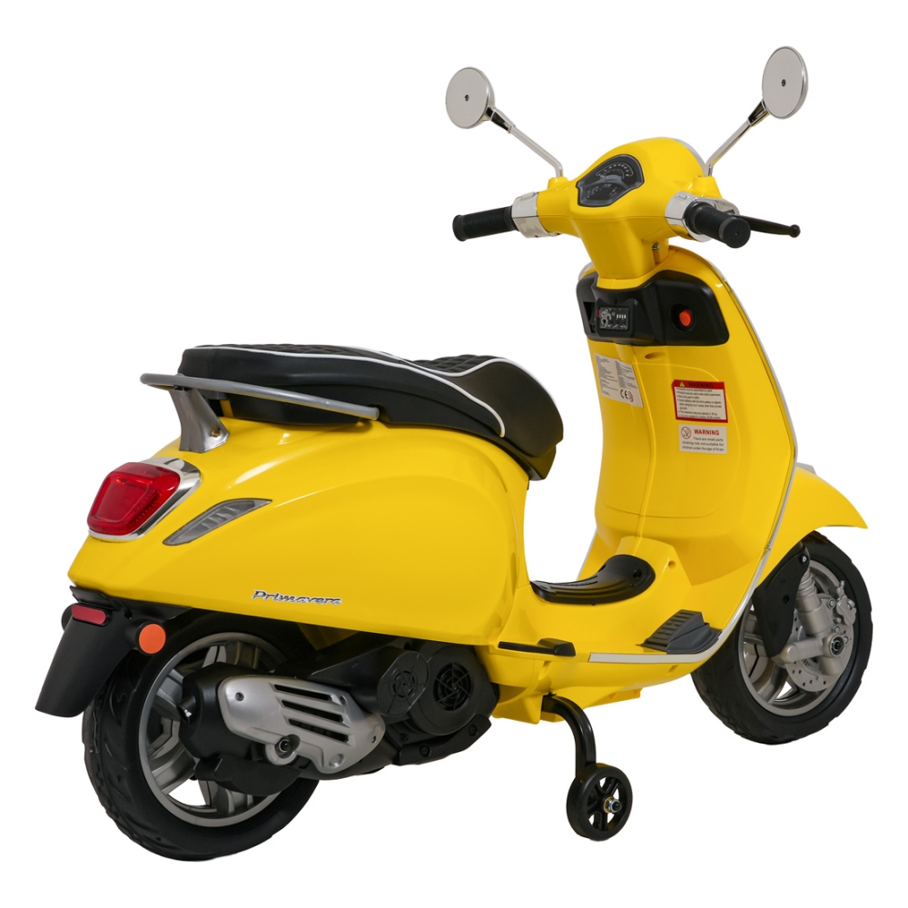 Elektrinis motoroleris Vespa ROMA, Yellow-Elektromobiliai vaikams, Motociklai-e-vaikas