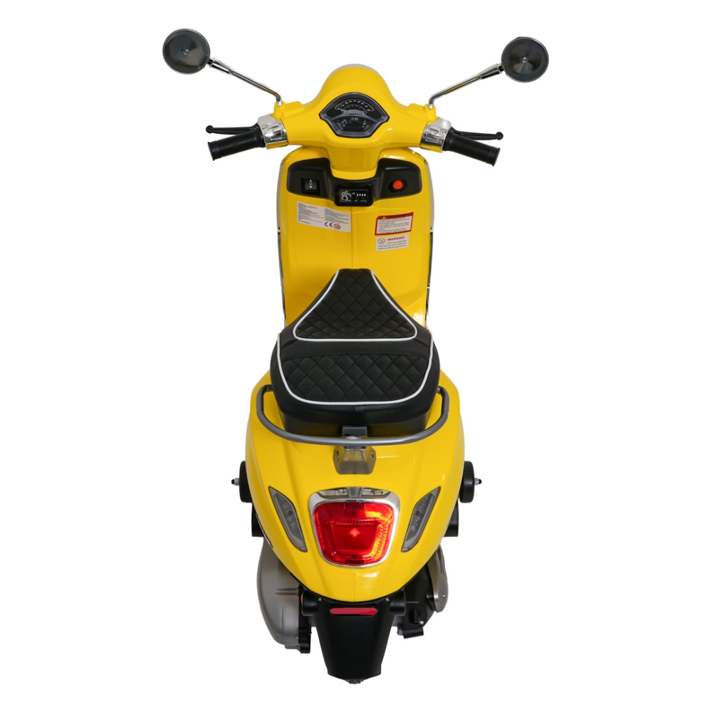 Elektrinis motoroleris Vespa ROMA, Yellow-Elektromobiliai vaikams, Motociklai-e-vaikas
