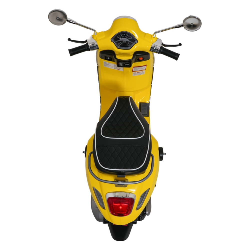 Elektrinis motoroleris Vespa ROMA, Yellow-Elektromobiliai vaikams, Motociklai-e-vaikas