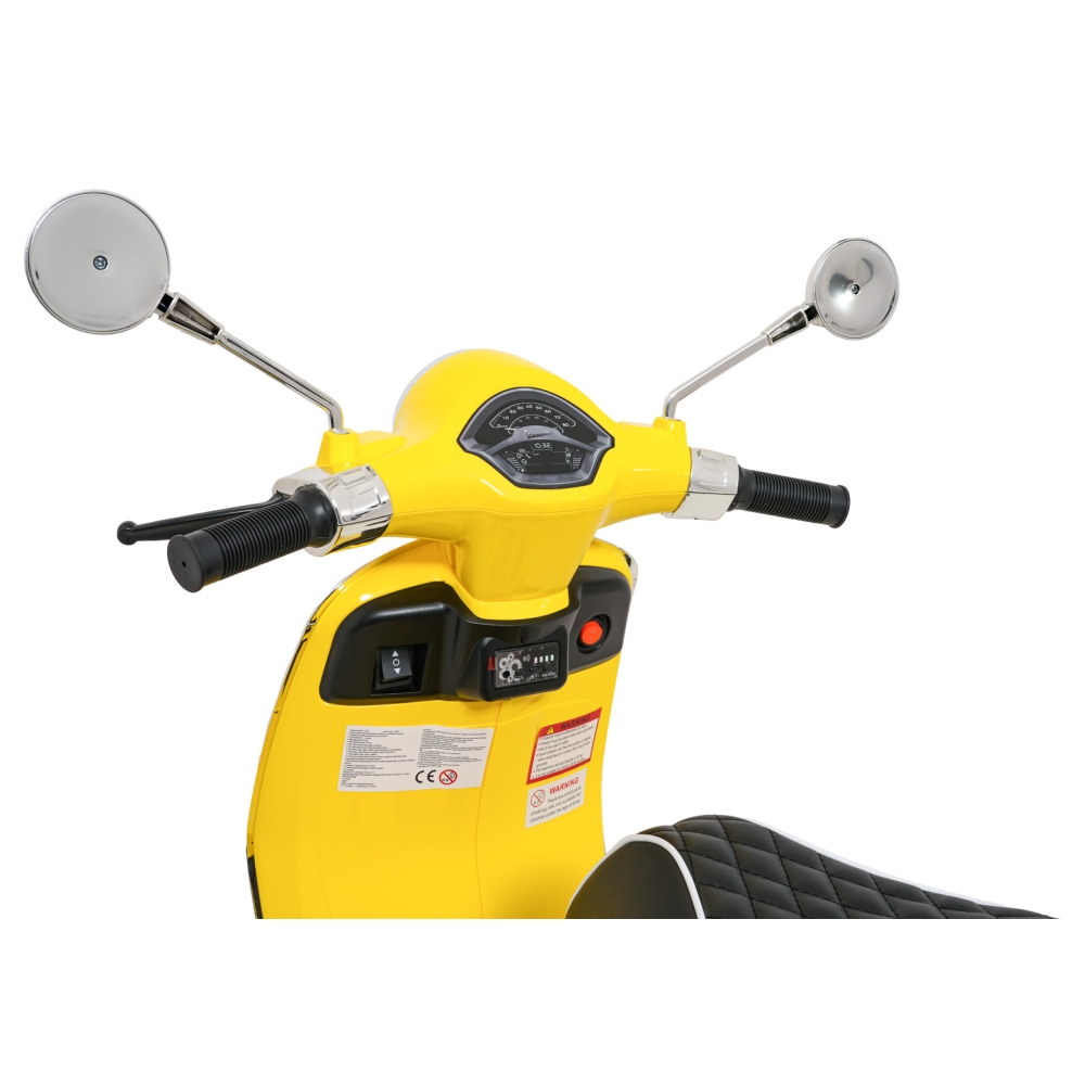 Elektrinis motoroleris Vespa ROMA, Yellow-Elektromobiliai vaikams, Motociklai-e-vaikas