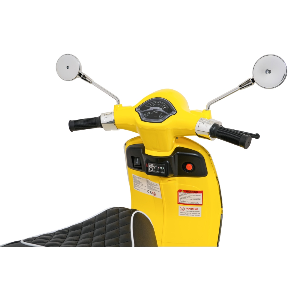 Elektrinis motoroleris Vespa ROMA, Yellow-Elektromobiliai vaikams, Motociklai-e-vaikas