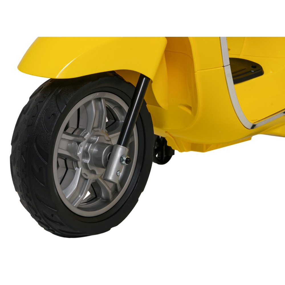 Elektrinis motoroleris Vespa ROMA, Yellow-Elektromobiliai vaikams, Motociklai-e-vaikas