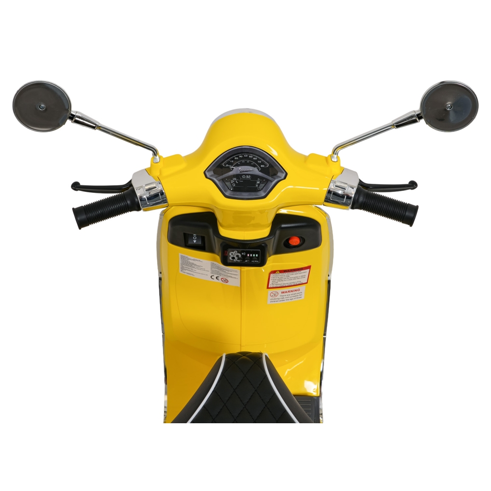 Elektrinis motoroleris Vespa ROMA, Yellow-Elektromobiliai vaikams, Motociklai-e-vaikas