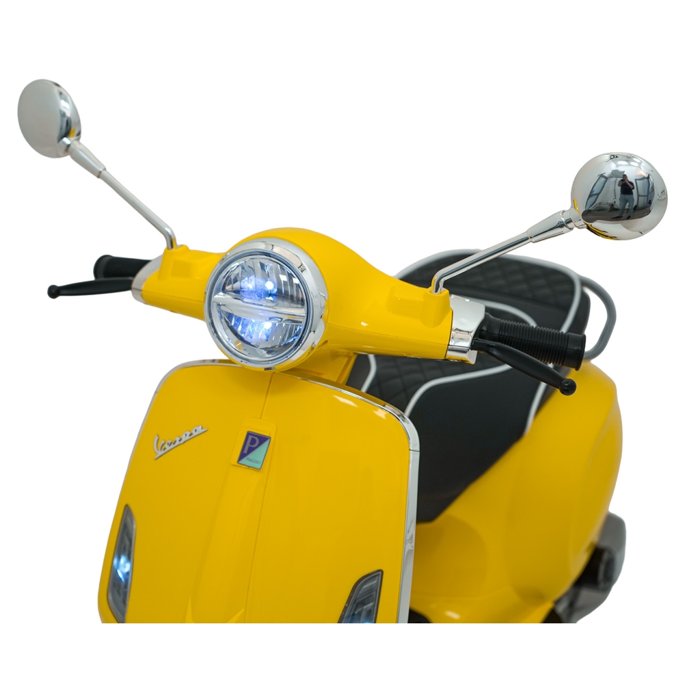 Elektrinis motoroleris Vespa ROMA, Yellow-Elektromobiliai vaikams, Motociklai-e-vaikas