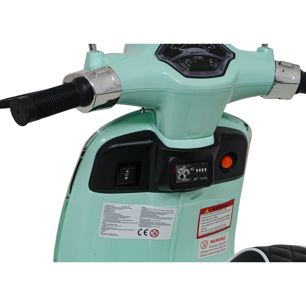 Elektrinis motoroleris Vespa ROMA, Green-Elektromobiliai vaikams, Motociklai-e-vaikas
