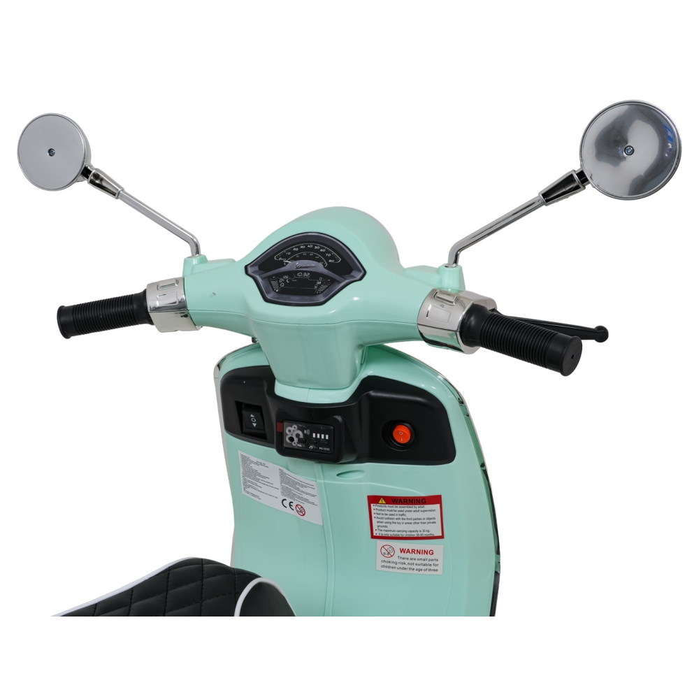 Elektrinis motoroleris Vespa ROMA, Green-Elektromobiliai vaikams, Motociklai-e-vaikas