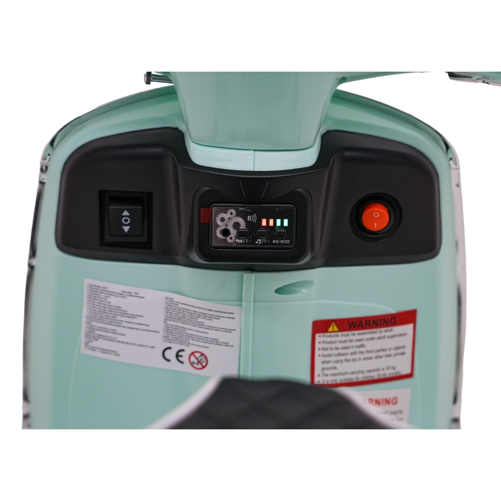 Elektrinis motoroleris Vespa ROMA, Green-Elektromobiliai vaikams, Motociklai-e-vaikas