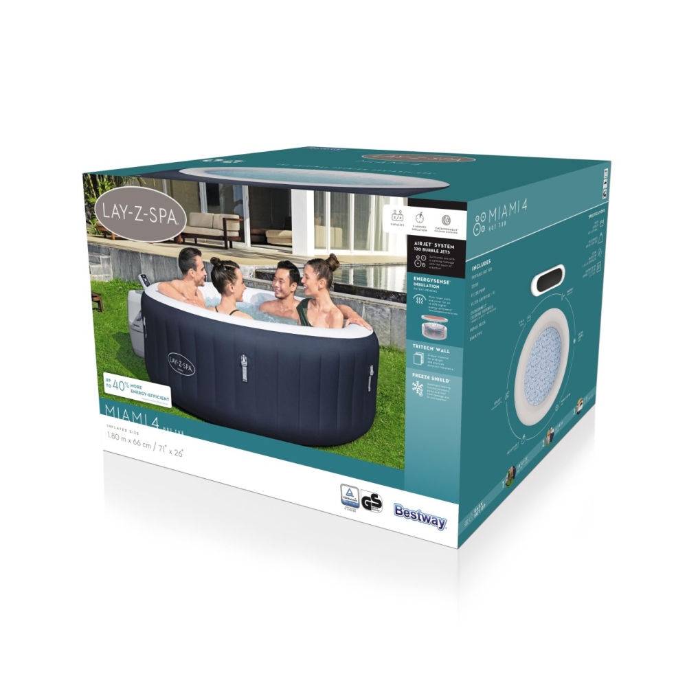 Sūkurinė vonia Lay-Z-Spa Miami Air Jet Jacuzzi BESTWAY