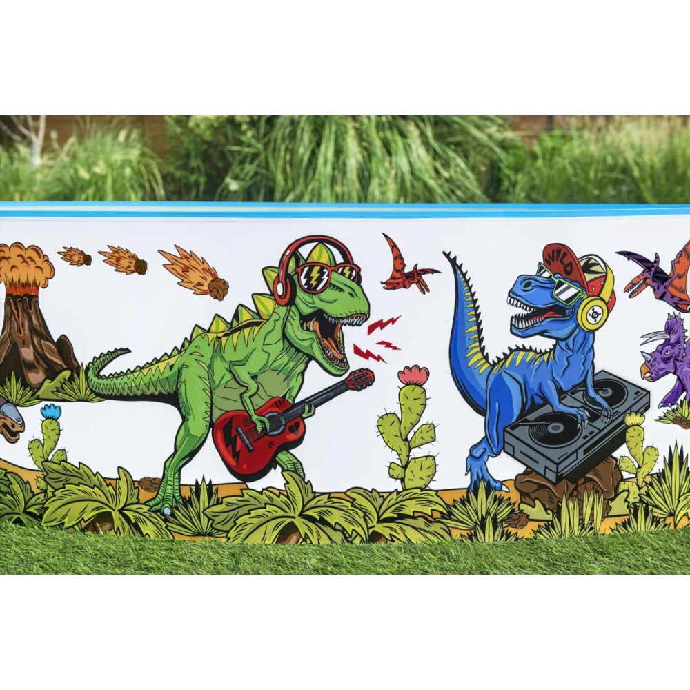Baseinas BESTWAY 244x46cm vinilo + PVC dinozaurų vaikams 3+