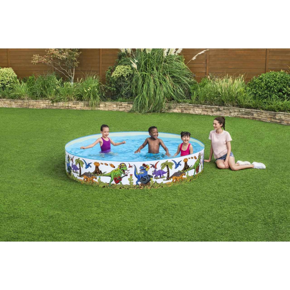 Baseinas BESTWAY 244x46cm vinilo + PVC dinozaurų vaikams 3+