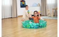 Pripučiamas baseinas BESTWAY 91x20cm + kamuoliukai, žalias