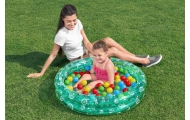 Pripučiamas baseinas BESTWAY 91x20cm + kamuoliukai, žalias