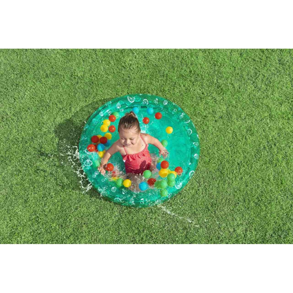 Pripučiamas baseinas BESTWAY 91x20cm + kamuoliukai, žalias