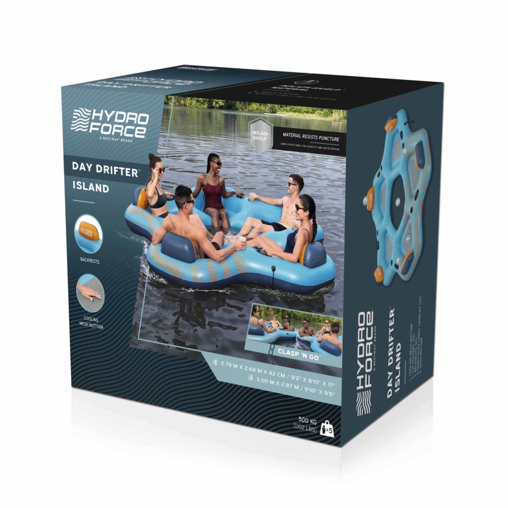 Pripučiamas čiužinys Hydro Force BESTWAY, 300/287 cm-Žaislai, Lauko žaislai, Pripučiami ratai, žaislai, čiužiniai-e-vaikas