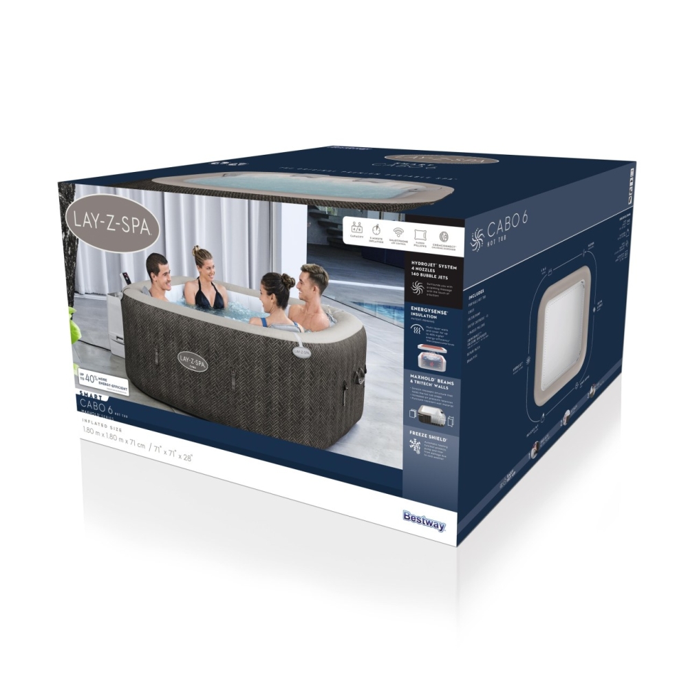Sūkurinė vonia Lay-Z-Spa Cabo SMART HydroJet Jacuzzi BESTWAY