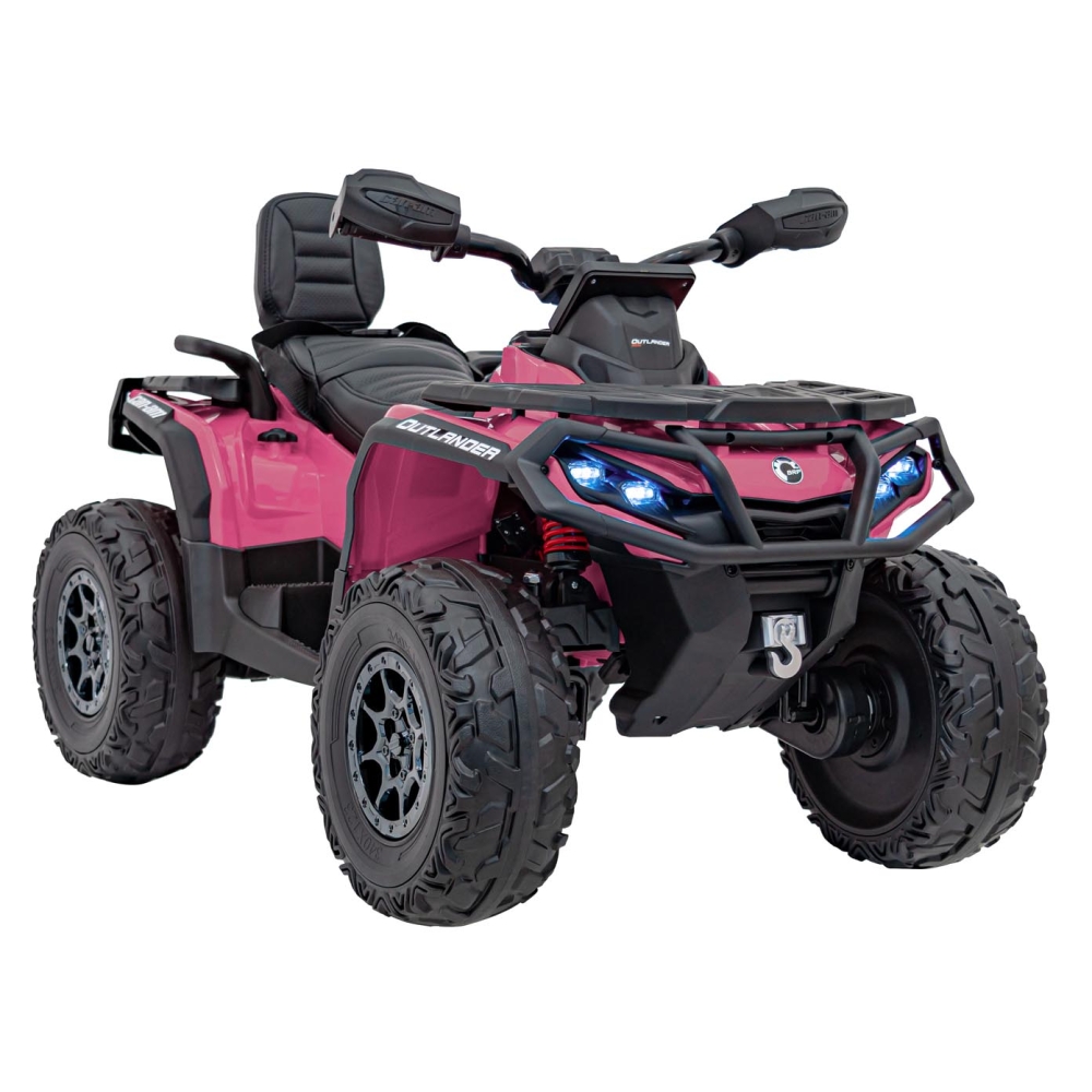 Elektrinis keturratis Can Am Outlander ATV, Pink-Elektromobiliai vaikams, Keturračiai ir bagiai-e-vaikas