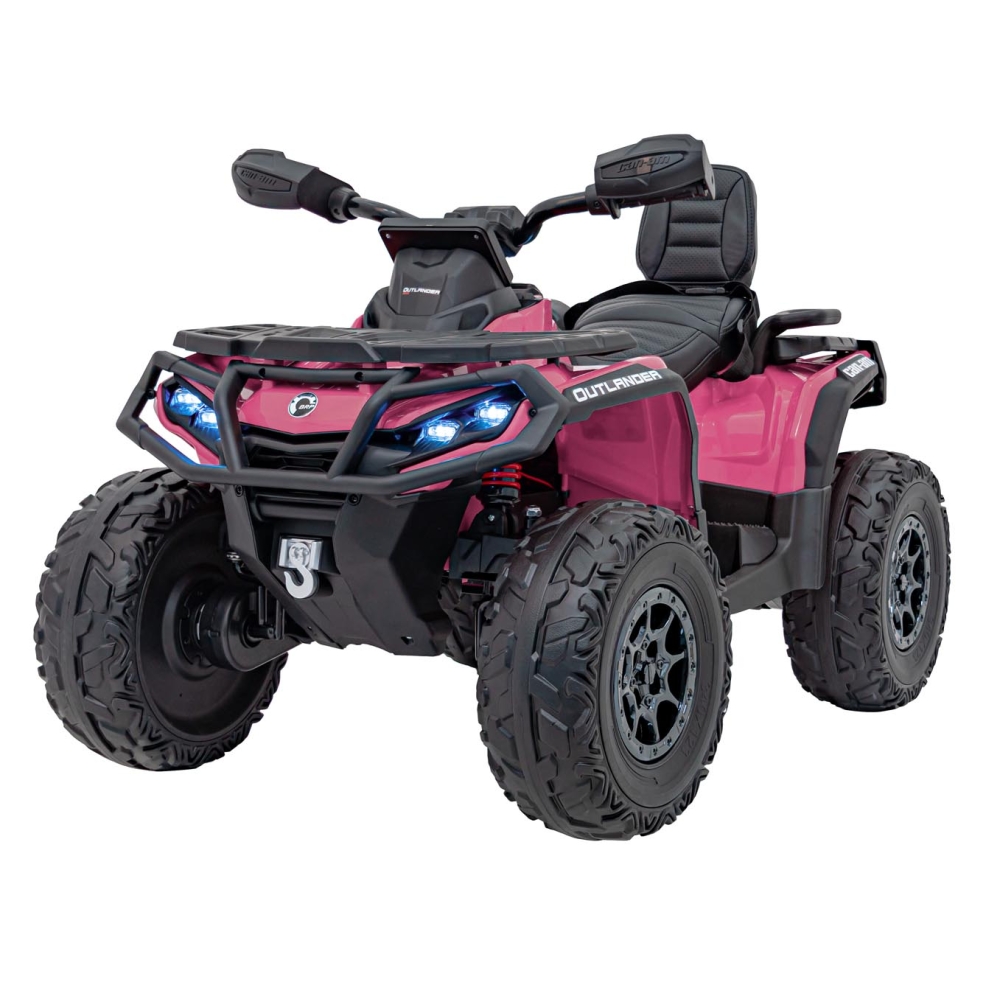 Elektrinis keturratis Can Am Outlander ATV, Pink-Elektromobiliai vaikams, Keturračiai ir bagiai-e-vaikas
