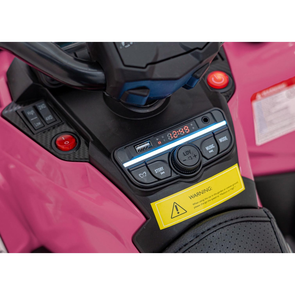 Elektrinis keturratis Can Am Outlander ATV, Pink-Elektromobiliai vaikams, Keturračiai ir bagiai-e-vaikas