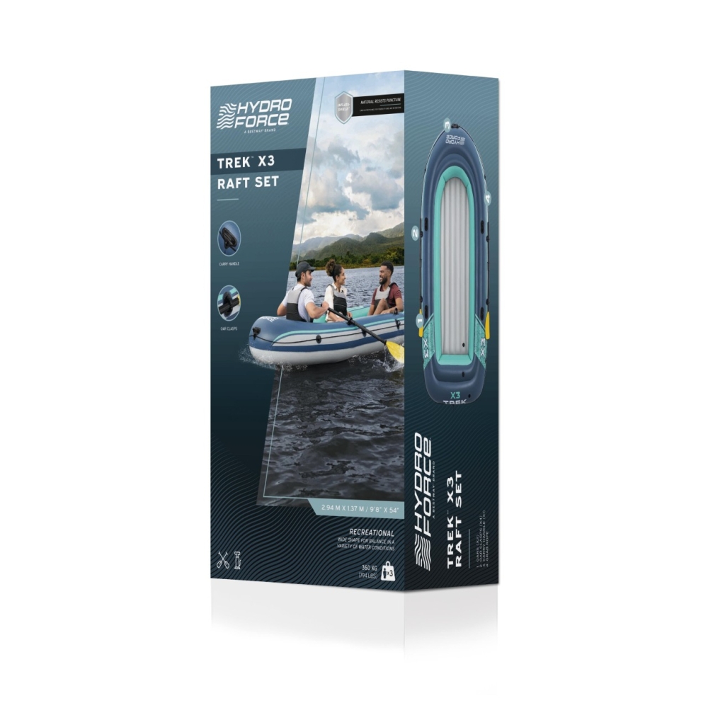 Pripučiama valtis BESTWAY TREK X3 294x137 cm + priedai