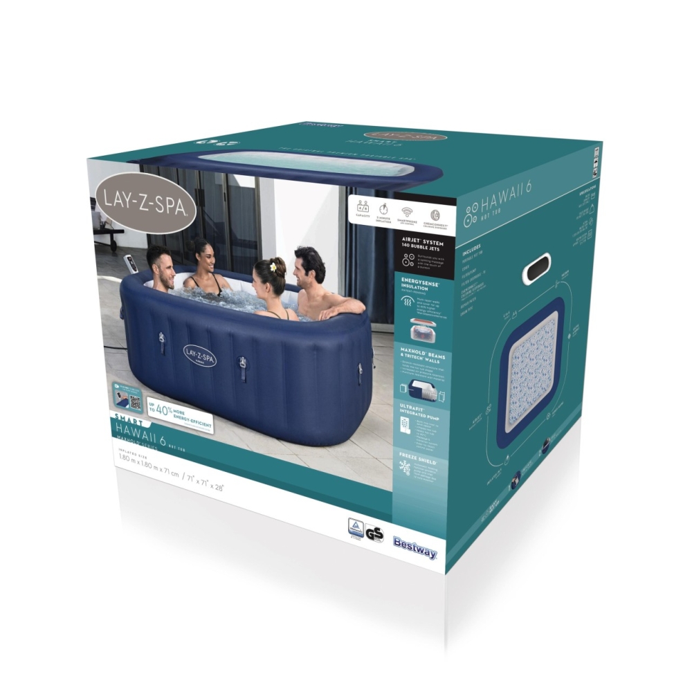 Sūkurinė vonia Lay-Z-Spa HAWAII SMART Air Jet Jacuzzi BESTWAY