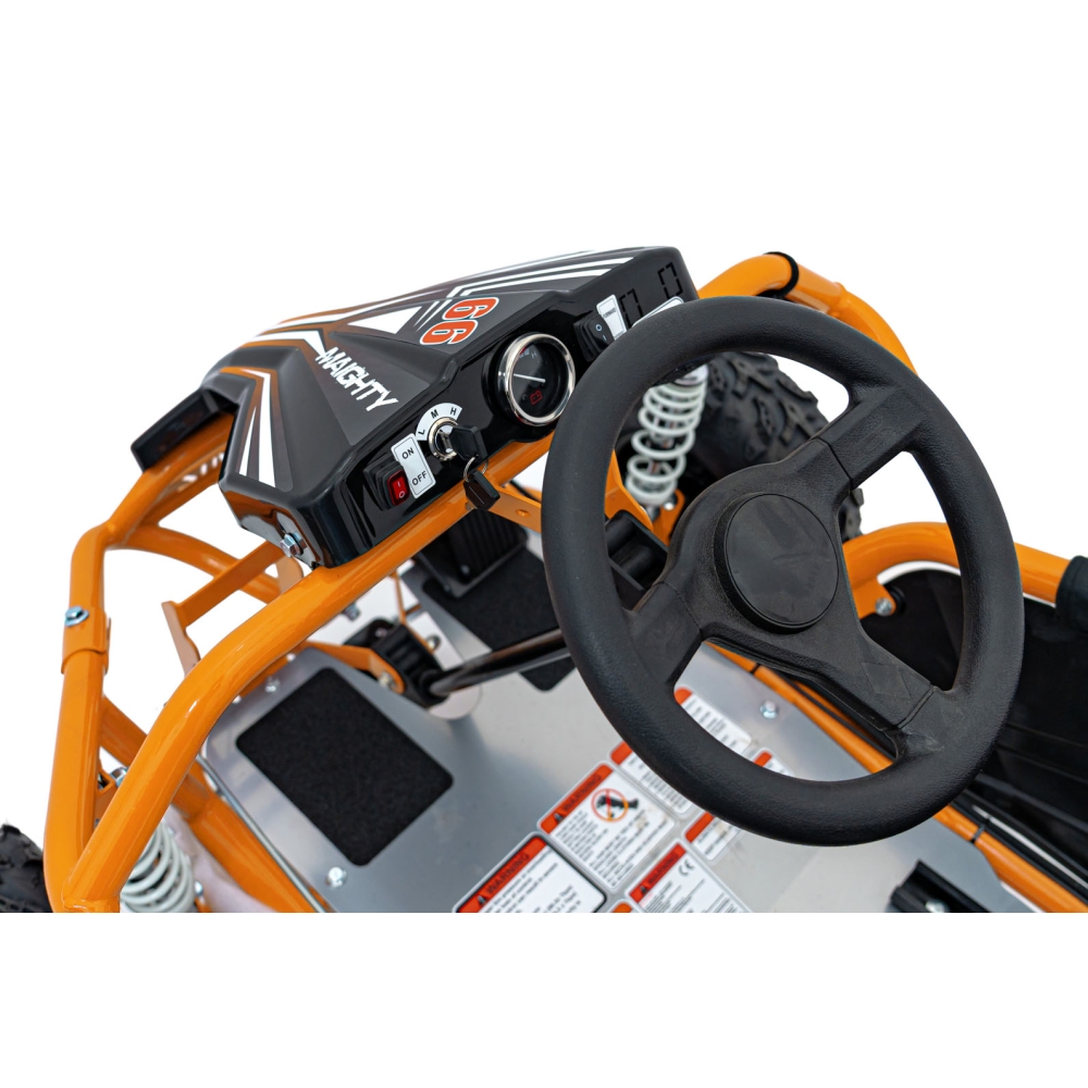 Elektrinis kartingas MAIGHTY, Orange-Elektromobiliai vaikams, Kartingai vaikams-e-vaikas