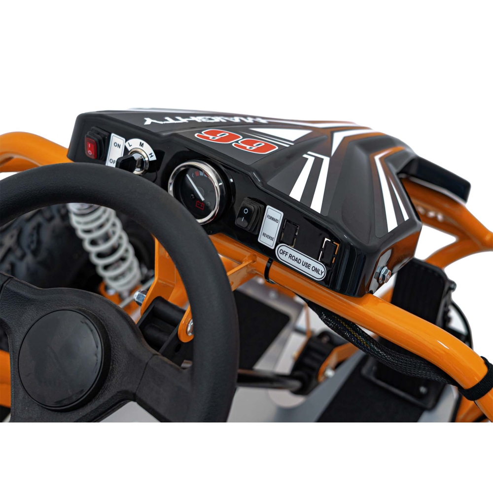 Elektrinis kartingas MAIGHTY, Orange-Elektromobiliai vaikams, Kartingai vaikams-e-vaikas