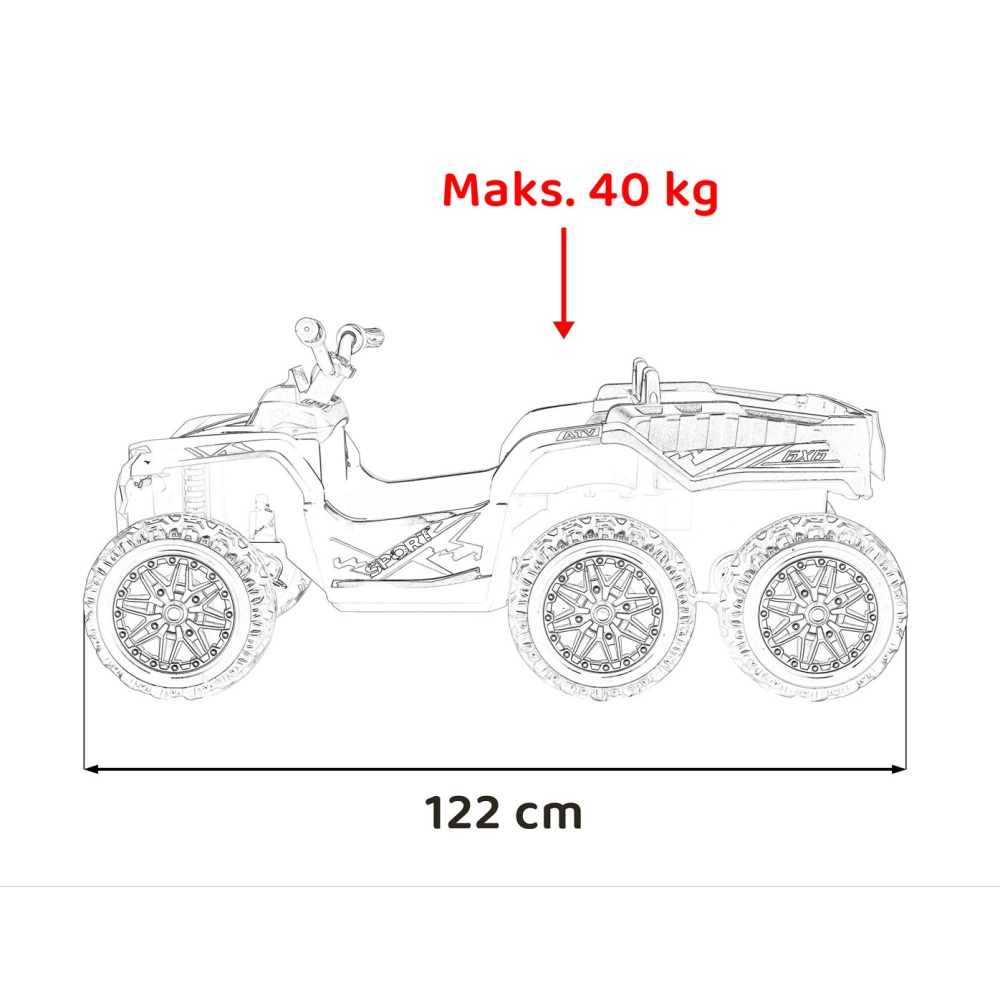 Pojazd Quad Sport TX ATV Czerwony