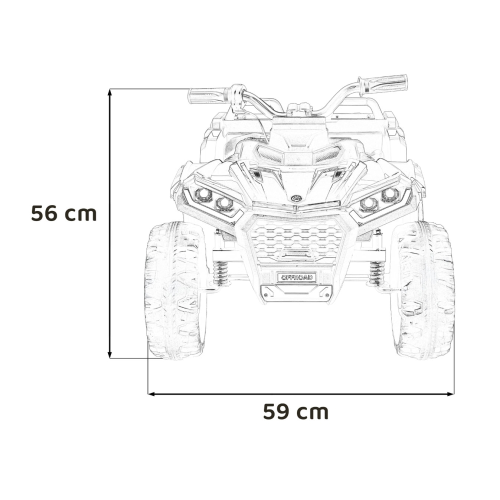 Dvivietis elektrinis keturratis Extreme Sport TX ATV 4x4, Red-Elektromobiliai vaikams, Keturračiai ir bagiai-e-vaikas