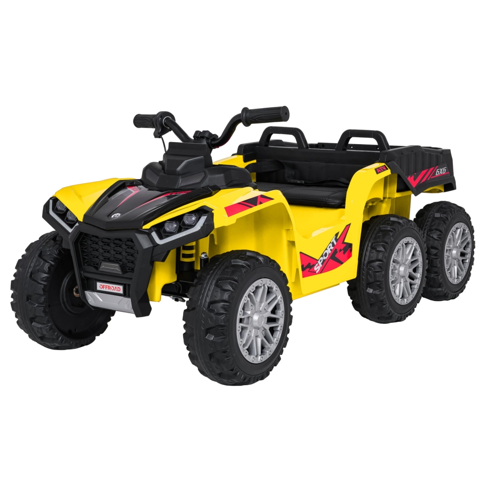 Dvivietis elektrinis keturratis Extreme Sport TX ATV 4x4, Yellow-Elektromobiliai vaikams, Keturračiai ir bagiai-e-vaikas