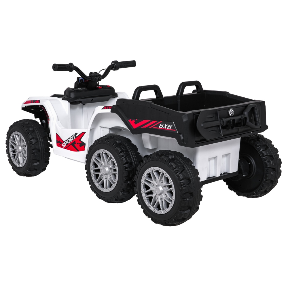 Dvivietis elektrinis keturratis Extreme Sport TX ATV 4x4, White-Elektromobiliai vaikams, Keturračiai ir bagiai-e-vaikas