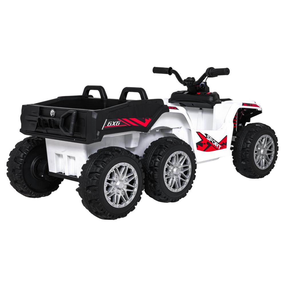 Dvivietis elektrinis keturratis Extreme Sport TX ATV 4x4, White-Elektromobiliai vaikams, Keturračiai ir bagiai-e-vaikas