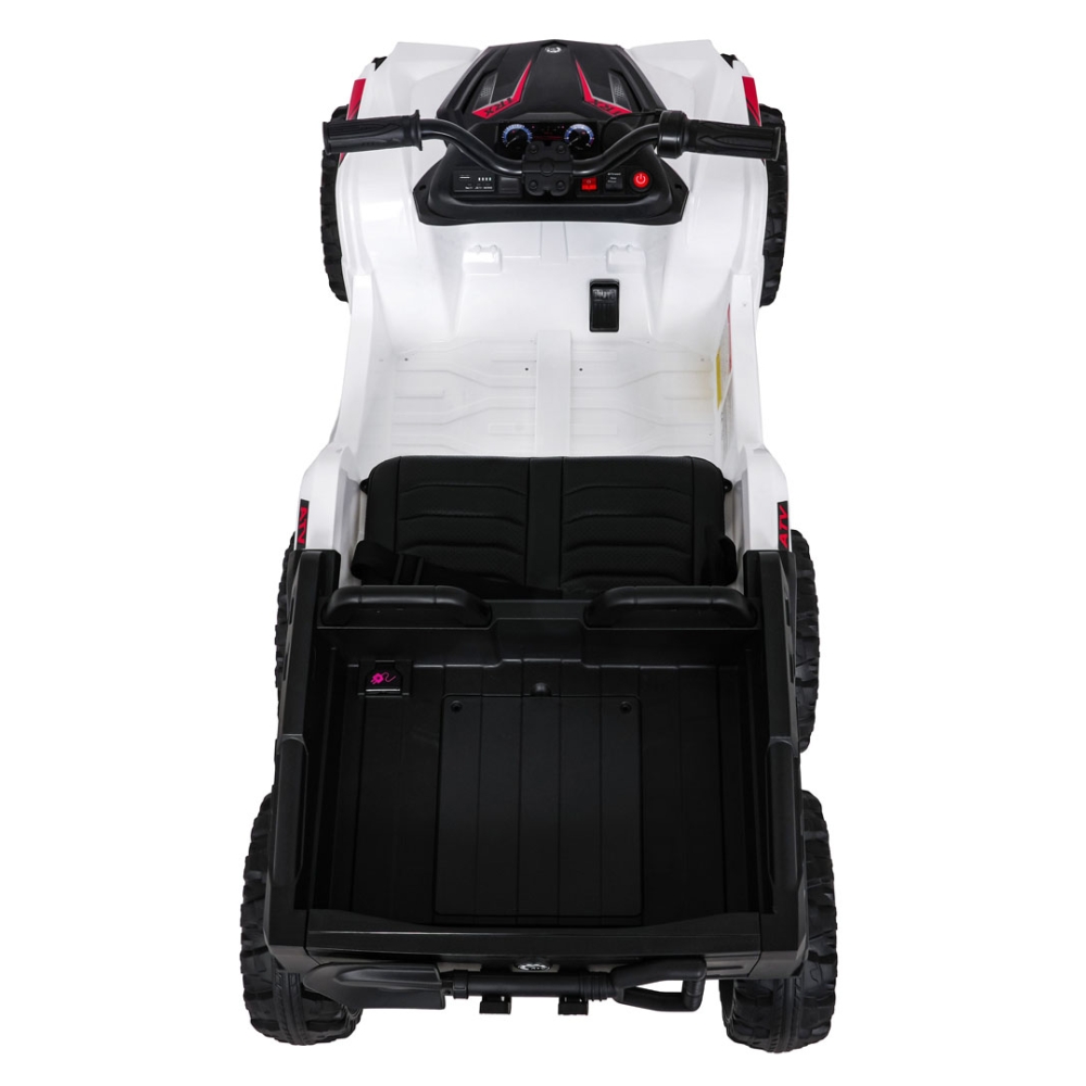 Dvivietis elektrinis keturratis Extreme Sport TX ATV 4x4, White-Elektromobiliai vaikams, Keturračiai ir bagiai-e-vaikas
