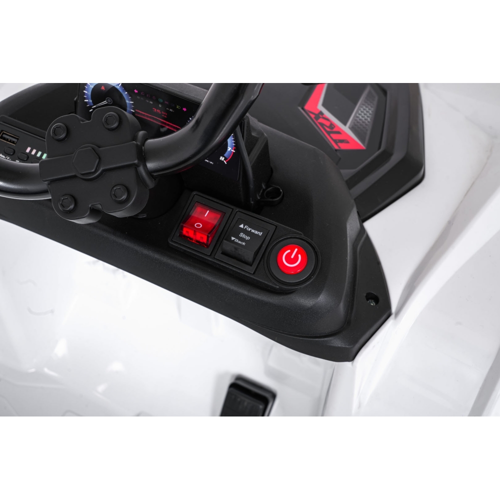 Dvivietis elektrinis keturratis Extreme Sport TX ATV 4x4, White-Elektromobiliai vaikams, Keturračiai ir bagiai-e-vaikas