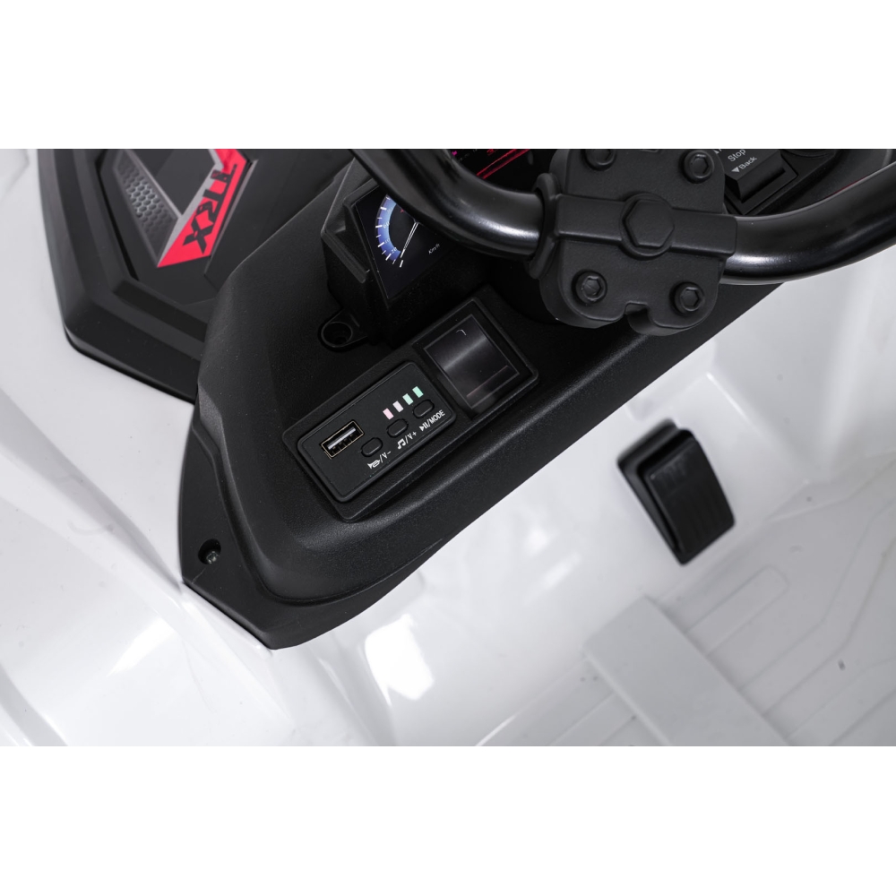 Dvivietis elektrinis keturratis Extreme Sport TX ATV 4x4, White-Elektromobiliai vaikams, Keturračiai ir bagiai-e-vaikas