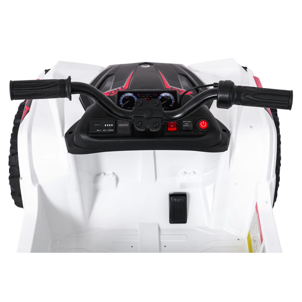 Dvivietis elektrinis keturratis Extreme Sport TX ATV 4x4, White-Elektromobiliai vaikams, Keturračiai ir bagiai-e-vaikas