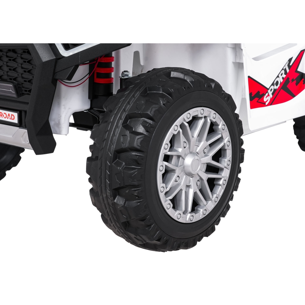 Dvivietis elektrinis keturratis Extreme Sport TX ATV 4x4, White-Elektromobiliai vaikams, Keturračiai ir bagiai-e-vaikas