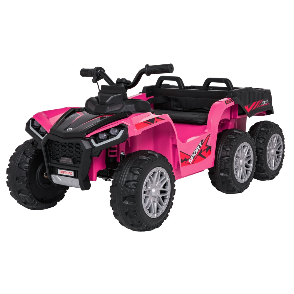Dvivietis elektrinis keturratis Extreme Sport TX ATV 4x4, Pink-Elektromobiliai vaikams, Keturračiai ir bagiai-e-vaikas