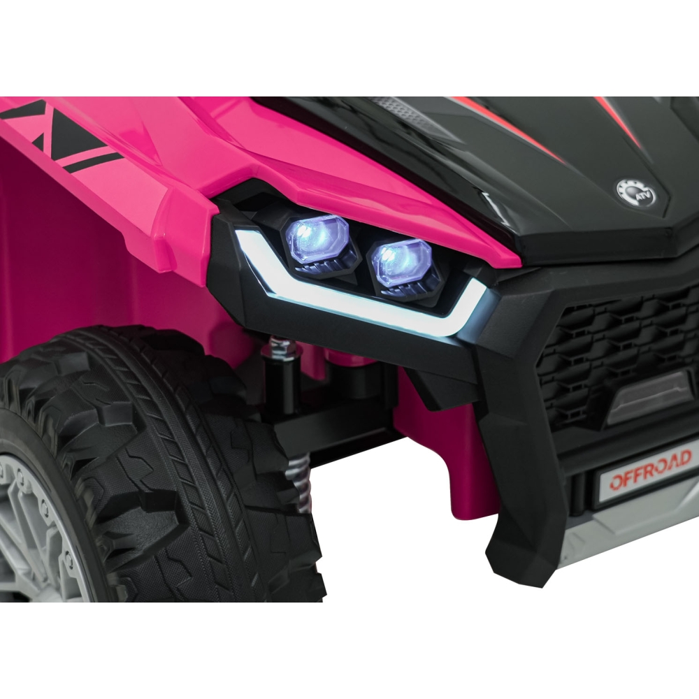 Dvivietis elektrinis keturratis Extreme Sport TX ATV 4x4, Pink-Elektromobiliai vaikams, Keturračiai ir bagiai-e-vaikas