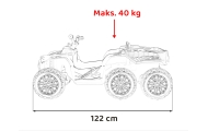 Dvivietis elektrinis keturratis Extreme Sport TX ATV 4x4, Pink-Elektromobiliai vaikams, Keturračiai ir bagiai-e-vaikas