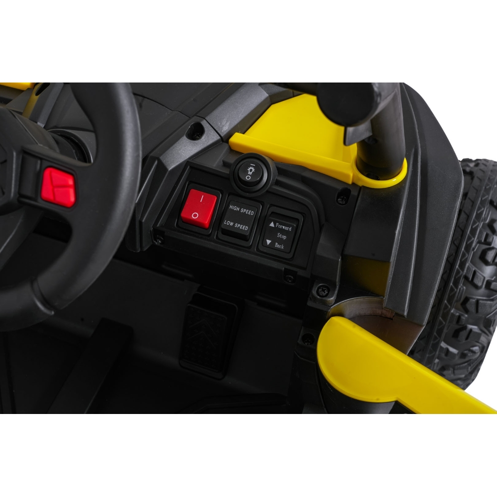 Elektrinis Buggy Madman UTV-MX, Yellow-Elektromobiliai vaikams, Keturračiai ir bagiai-e-vaikas