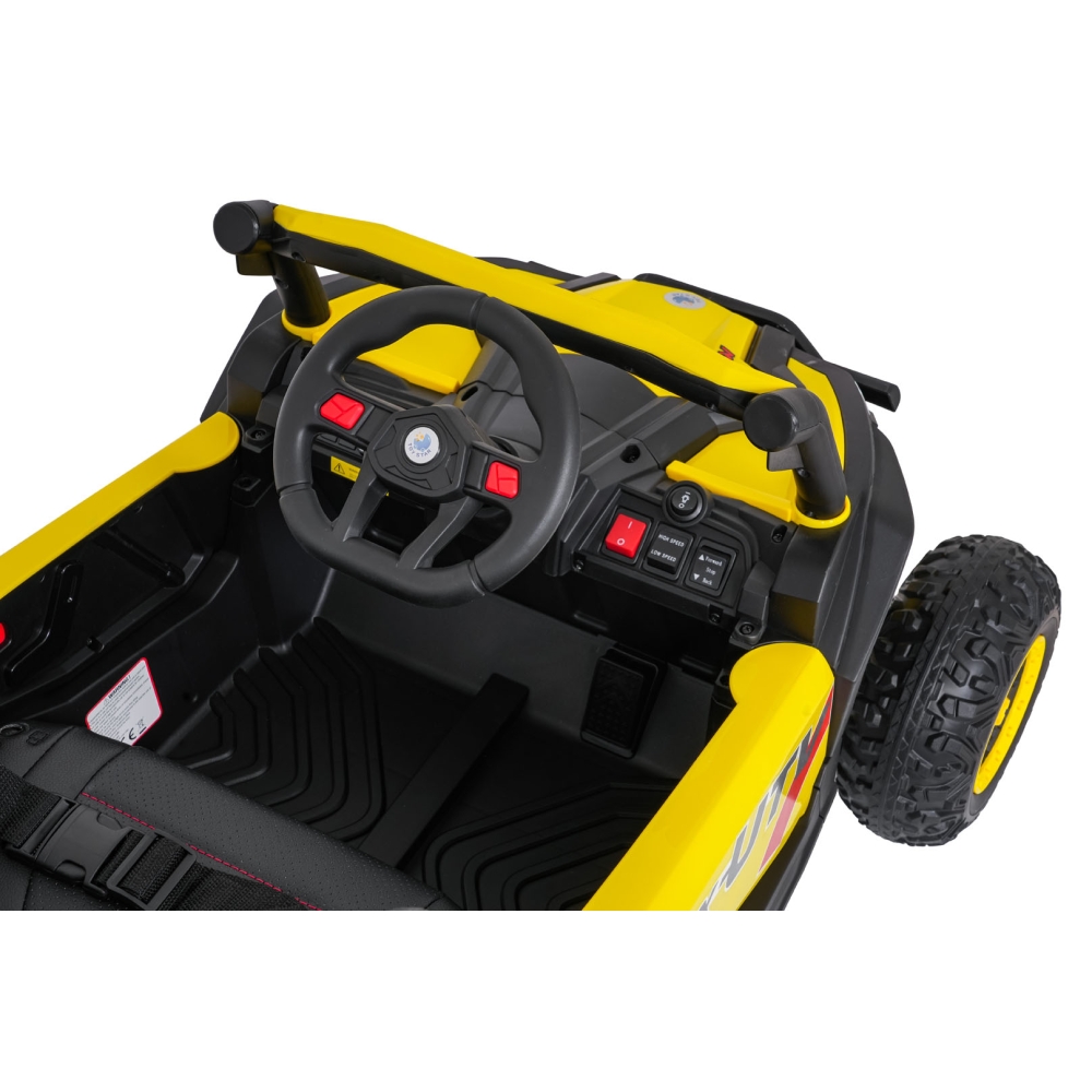 Elektrinis Buggy Madman UTV-MX, Yellow-Elektromobiliai vaikams, Keturračiai ir bagiai-e-vaikas